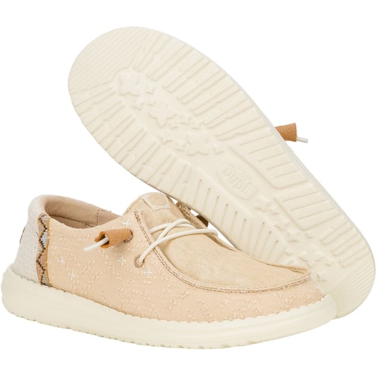 HEYDUDE Wendy Ambachtelijk Boho Katoenen Damesschoenen Tan - Image 3