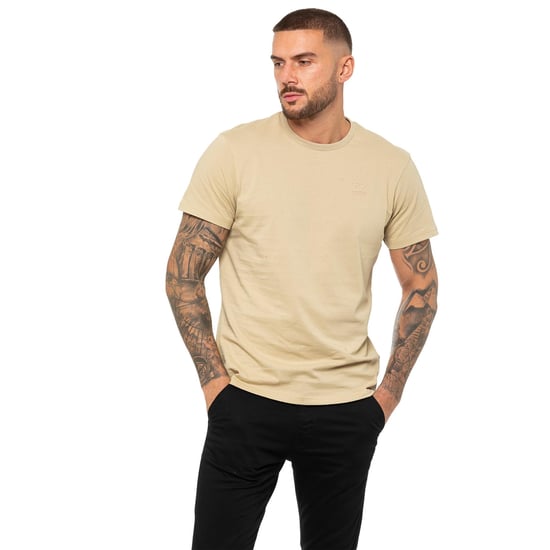 Enzo | Mens Crew Neck T-Shirt - Stone