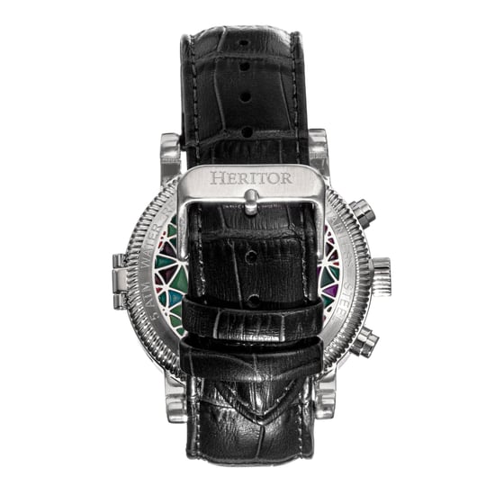 Heritor Automatic Legacy Leather-Band Watch w/Day/Date