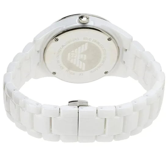 Emporio Armani AR1456 Ceramica Kristal Wit Dames Horloge - Image 2