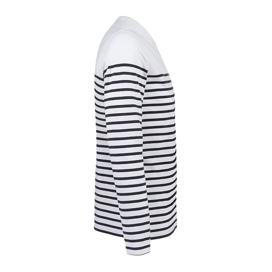 SOLS Heren Matelot Gestreept T-shirt Met Lange Mouwen (Wit/Zwaar) - Image 3