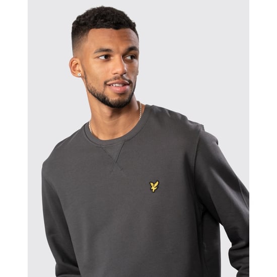 Men's Lyle And Scott Organic Cotton Crew Neck Sweatshirt in Grey