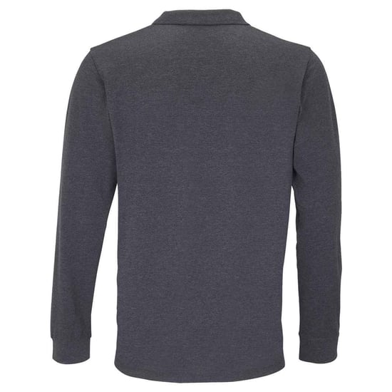 SOLS Unisex Adult Planet Poloshirt met lange mouwen (Houtskoolmelange) - Image 2