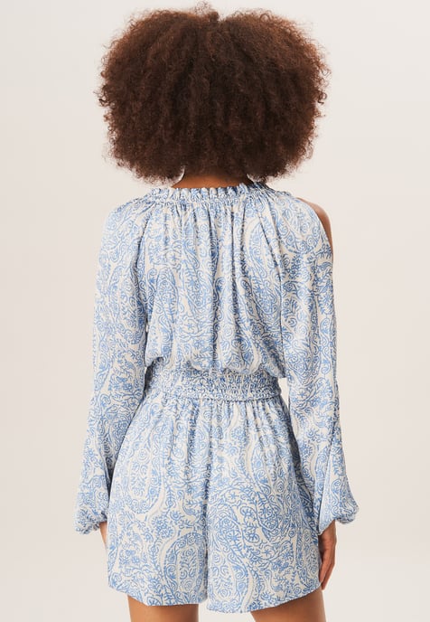 Paisley Shirred Waist Playsuit