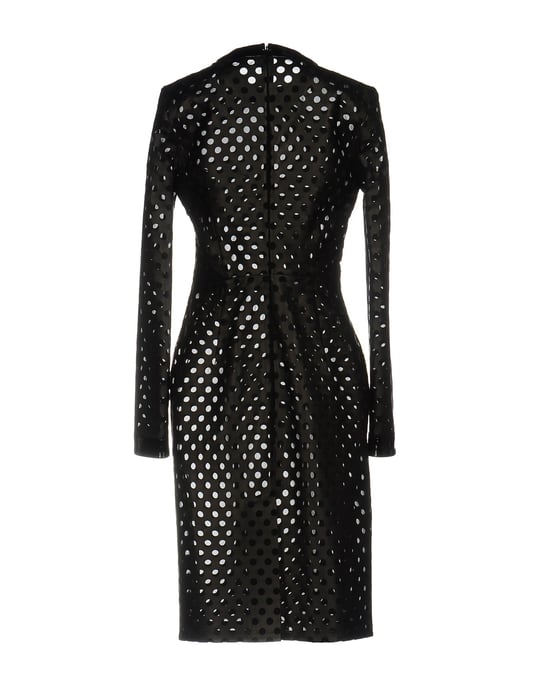 Tom Ford Black Lambskin Leather Long Sleeve Dress