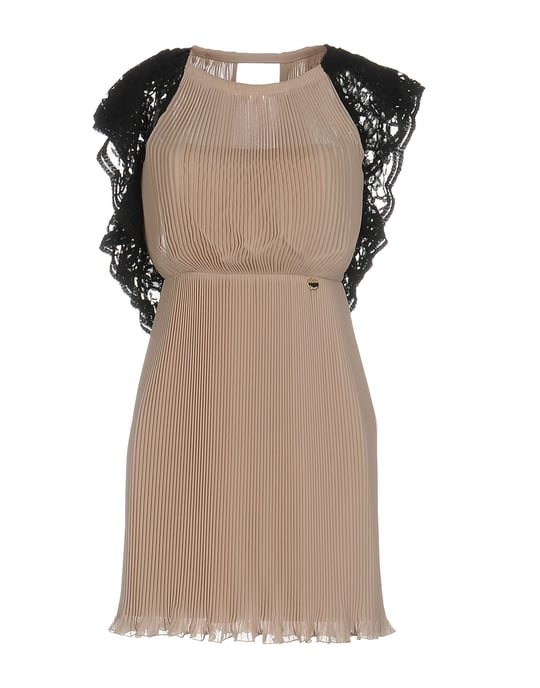 Mangano Pale Pink Crepe And Lace Dress