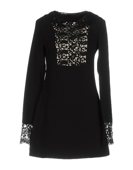 Scee By Twinset Black Lace Long Sleeve Dress