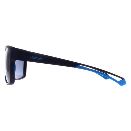 Polaroid Rectangle Mens Matte Blue Blue Polarized High Contrast PLD 7052/S