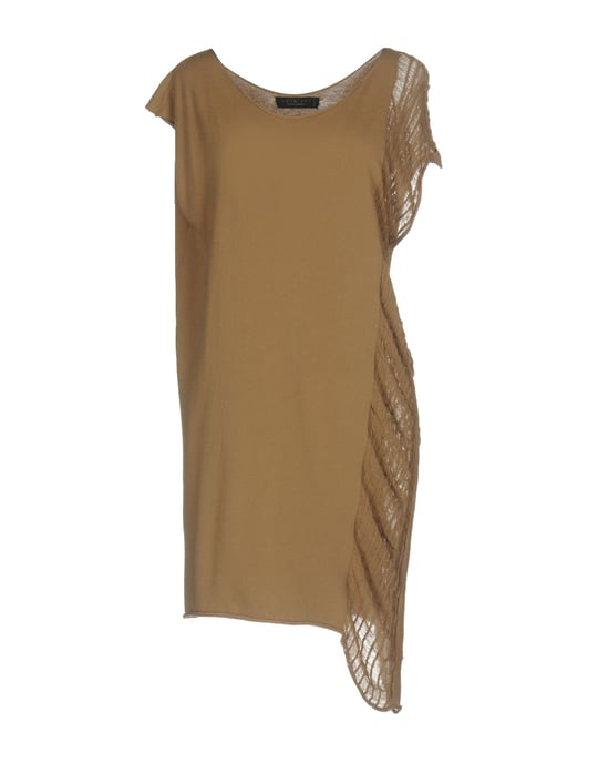Twinset Khaki Knit Short Dress