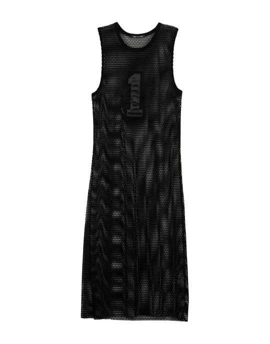 Fornarina Black Techno Fabric Sleeveless Dress