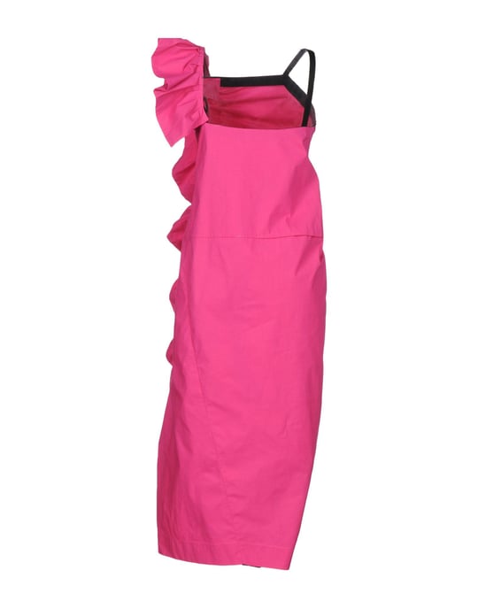 Isa Arfen Fuchsia Cotton Ruffle Dress