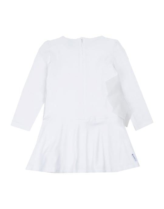 Armani Junior White Girl Viscose Dress/Bodysuit