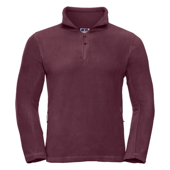 Russell Heren 1/4 Ritssluiting Outdoor Fleece Top (Bourgondië) - Image 1