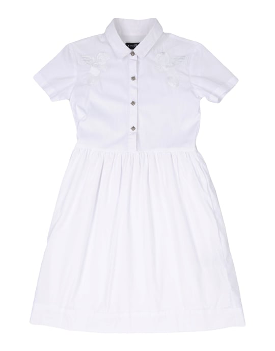 John Richmond White Girls' Cotton Dress