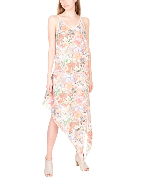 MM6 Maison Margiela Pink Floral Print Cotton Slip Dress