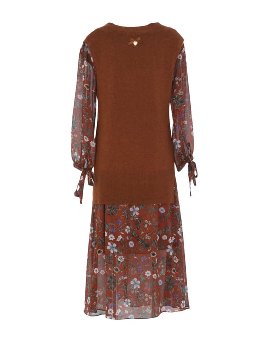 Silvian Heach Brown Print Dress