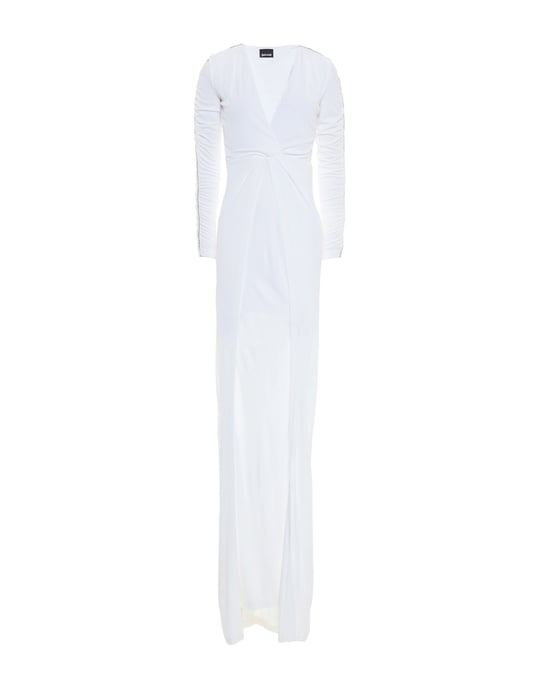 Just Cavalli White Long Sleeve Full Length Dress