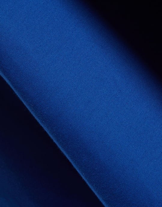 Halston Blue Cotton Flared Style Dress