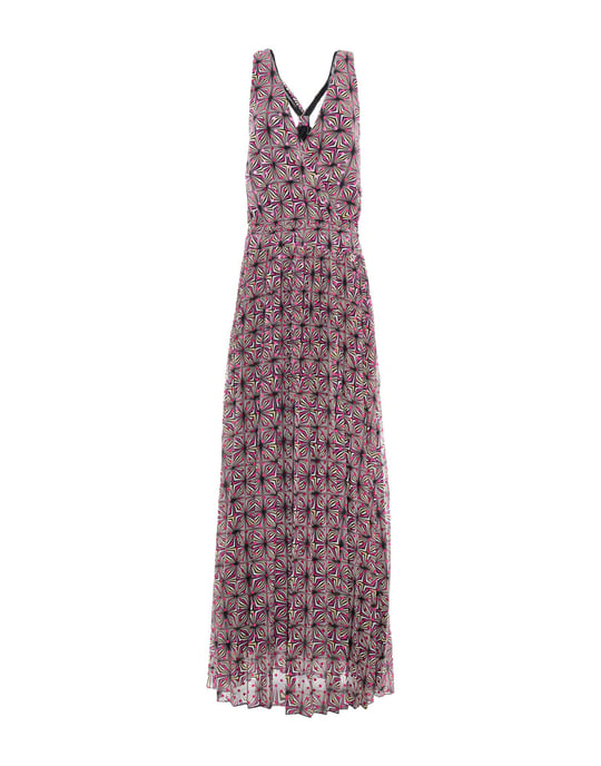 Patrizia Pepe Black Print Full Length Dress