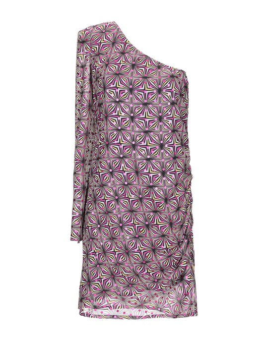 Patrizia Pepe Fuchsia Optical Print Asymmetrical Dress