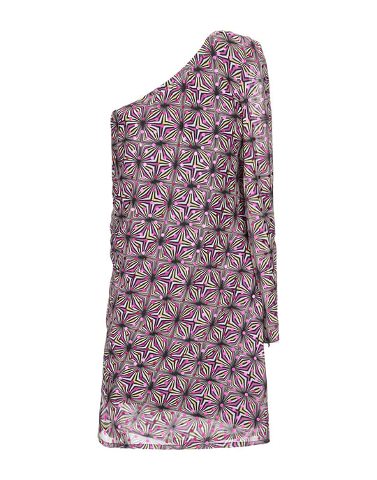 Patrizia Pepe Fuchsia Optical Print Asymmetrical Dress