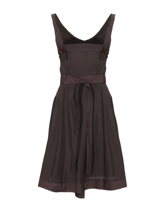 Daniele Alessandrini Dark Brown Sleeveless Dress