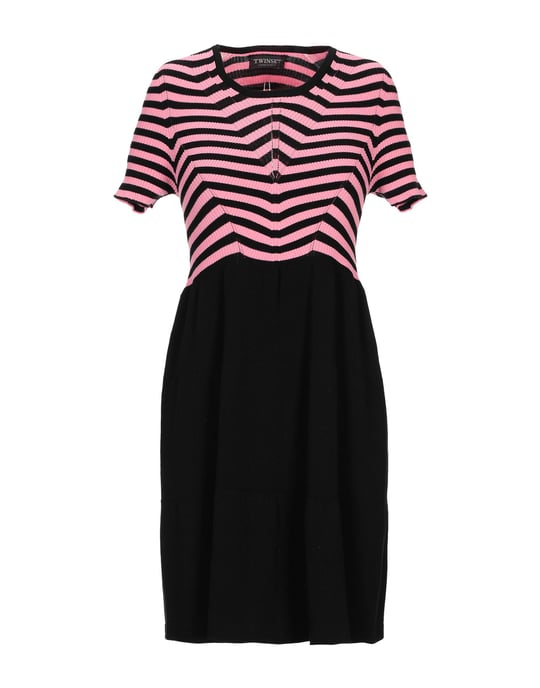 Twinset Pink Stripe Short Sleeve Dress