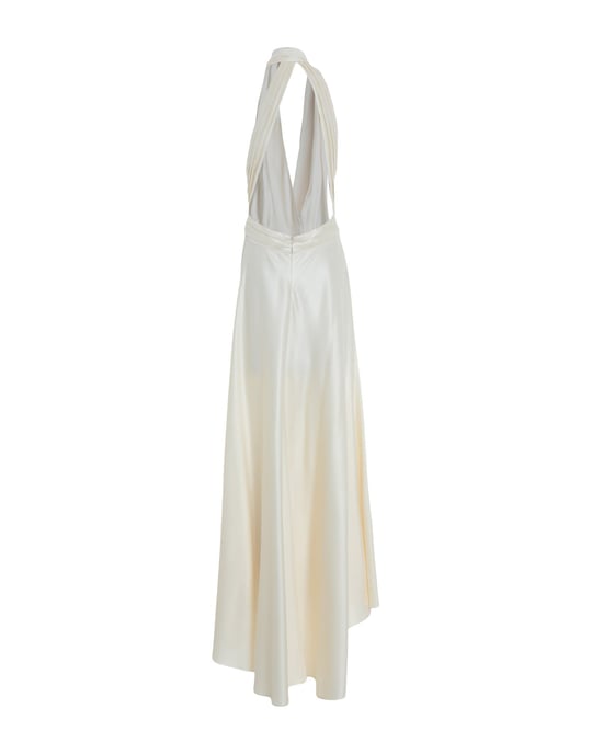 Philosophy Di Lorenzo Serafini Ivory Satin Full Length Dress