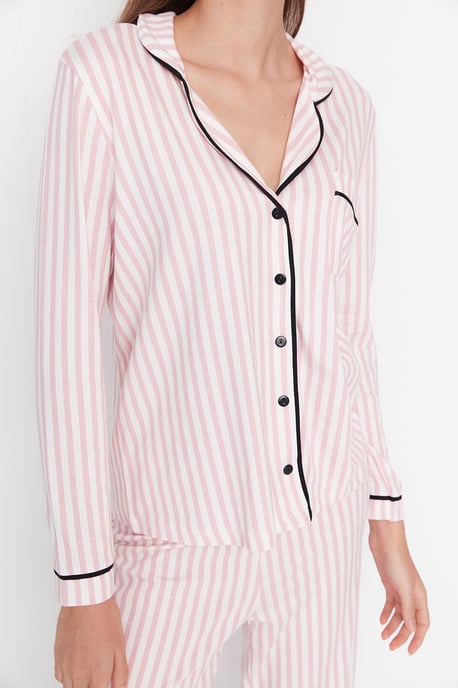 Trendyol Vrouw/Meisje Kraag Pyjama Set 2 pak - Image 3