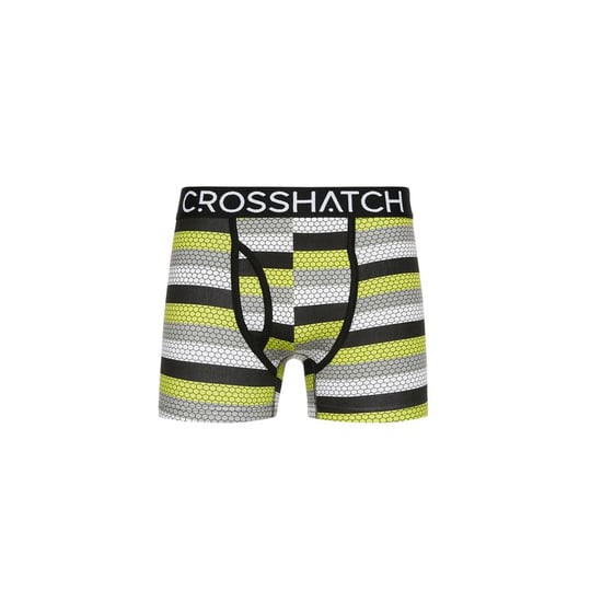 Crosshatch Heren Crystaline Boxershorts (Set van 3) (Lime/Zwart/Grijs) - Image 4