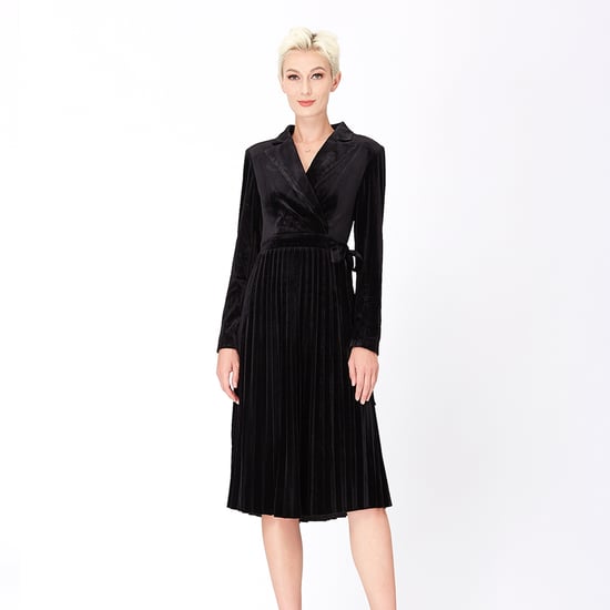 Velvet wrap effect -jurk - Image 1
