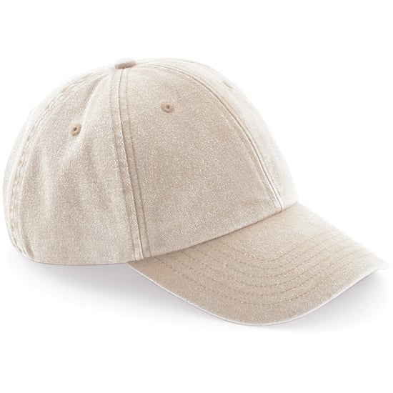 Beechfield Unisex Low Profile Vintage Denim-Look Cap (Vintage Stone)