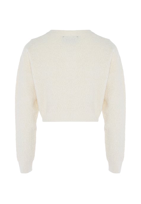 Mymo Vest met fantasiegaren Dames wolwit - Image 2