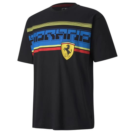 Puma Scuderia Ferrari Street Mens T-Shirt Graphic Logo Tee Black 596139 02