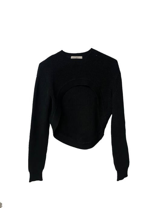 Givenchy Cropped Trui in Zwarte Katoen - Image 4