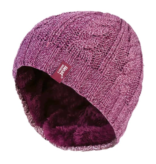 Heat Holders Thermische kabelgebreide wintermuts voor dames - Roos - Image 1