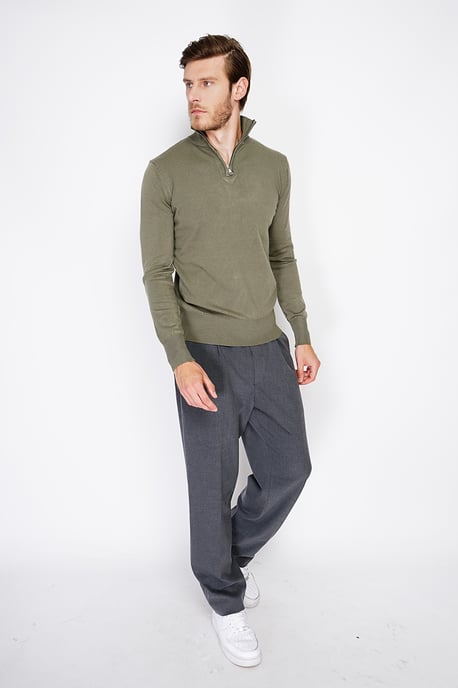 William de Faye - Korte rits - Khaki - Image 1