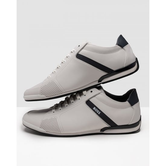 Men's Boss Saturn Low Trainers in White - Image 4