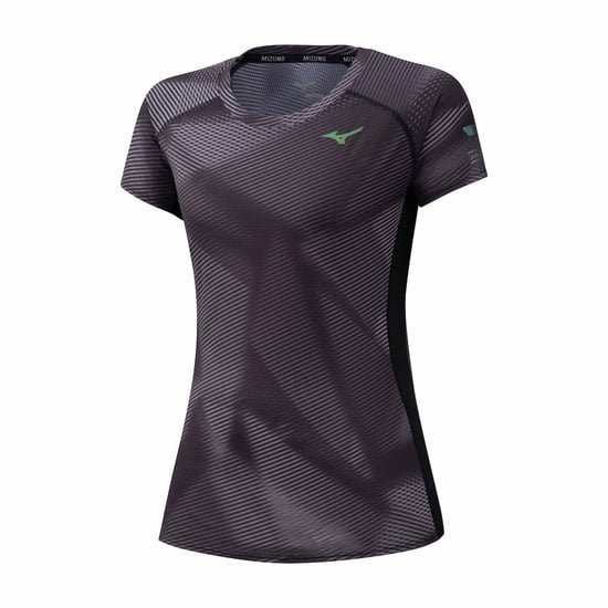 Mizuno Aero Womens Black/Grey T-Shirt