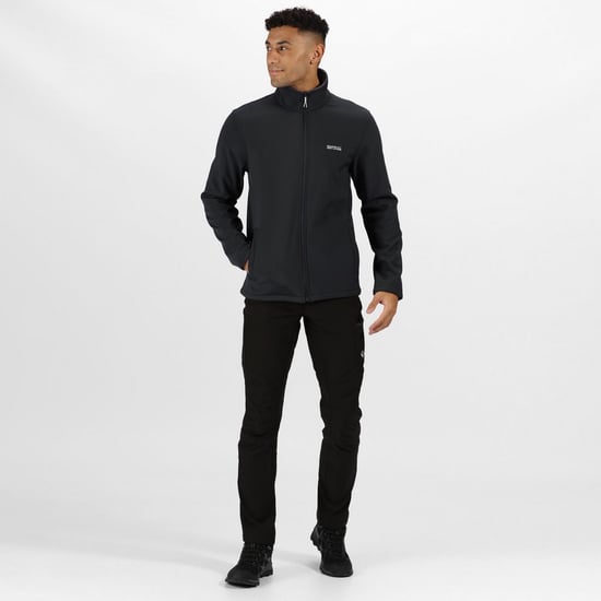 Regatta Mens Cera V Wind Resistant Soft Shell Jacket (Black)