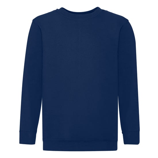 Fruit Of The Loom Childrens Unisex Set In Sleeve Sweatshirt (Navy)