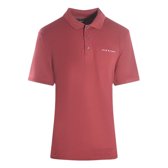Lyle & Scott effen geborduurd Fletcher bordeaux poloshirt met logo - Image 1