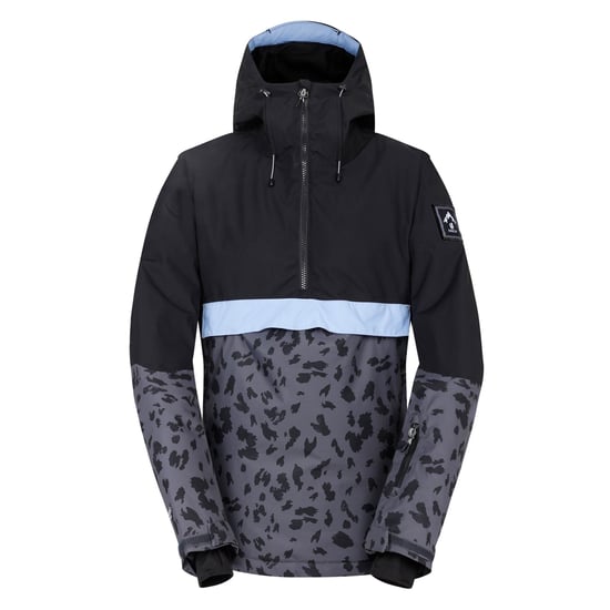 Dare 2B Dames/Dames Snowburst Leopard Print Overhead Ski Jas (Zwart/Ebbehoutgrijs) - Image 1