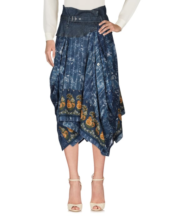 Skirt High By Claire Campbell Blue Women's Cotton