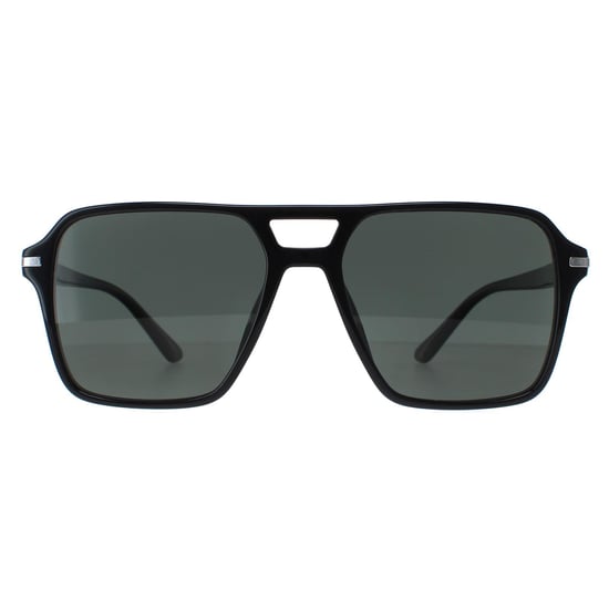 Prada Aviator Mens Black Green Polarized PR20YS