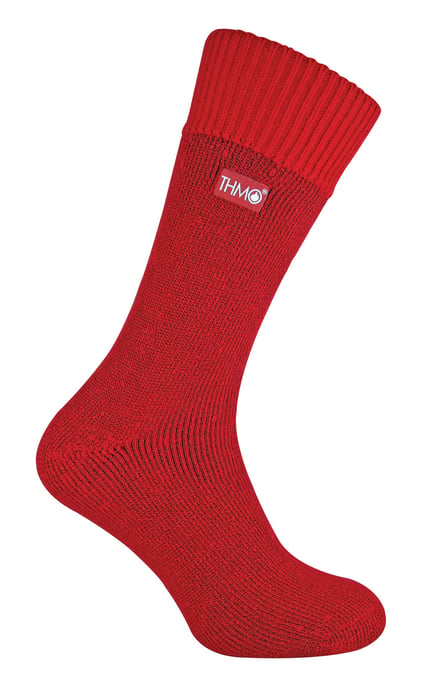 THMO - Fleece gevoerde thermo wintersokken voor heren - Rood - Image 1
