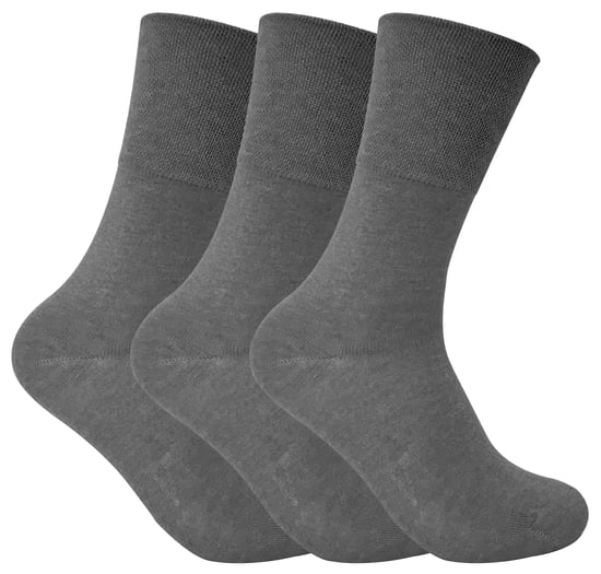 Set van 3 sokken zonder elastiek thermo diabetessokken voor dames - Grijs - Image 1