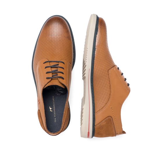 Men's Leather Lace Up Shoes in Camel