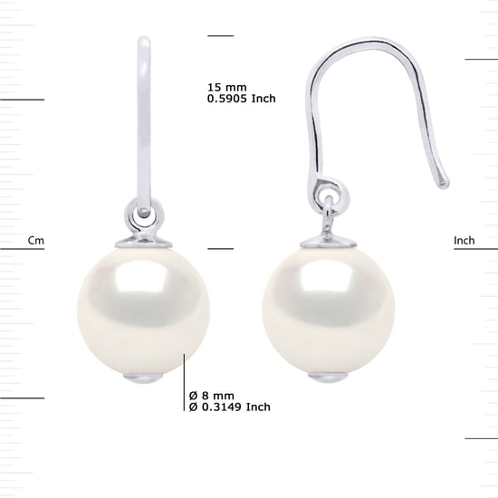 DIADEMA - Earrings - Silver and Real Freshwater Pearls