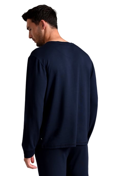 Ted Baker Lange Mouw Pyjama Top | Ademend Casual Heren Lange Mouw T-shirt - Navy - Image 2